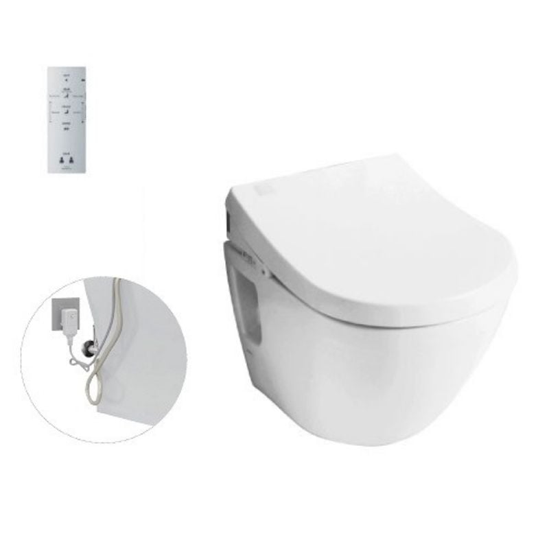 Bàn Cầu TOTO CW166RB/TCF4732A Nắp Điện Tử Chữ D