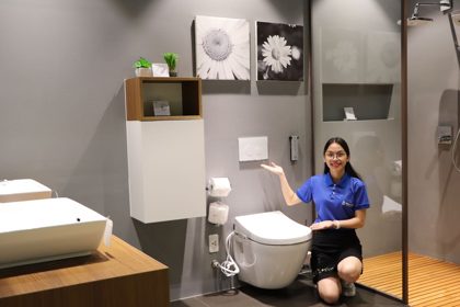 Bàn Cầu TOTO CW166RB/TCF4732A Nắp Điện Tử Chữ D ảnh 2