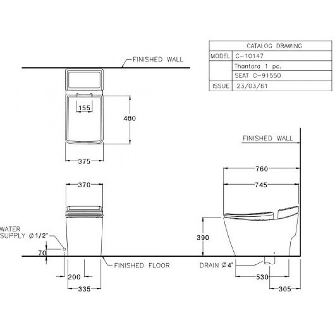 Bồn Cầu COTTO C10147 Một Khối Thantara