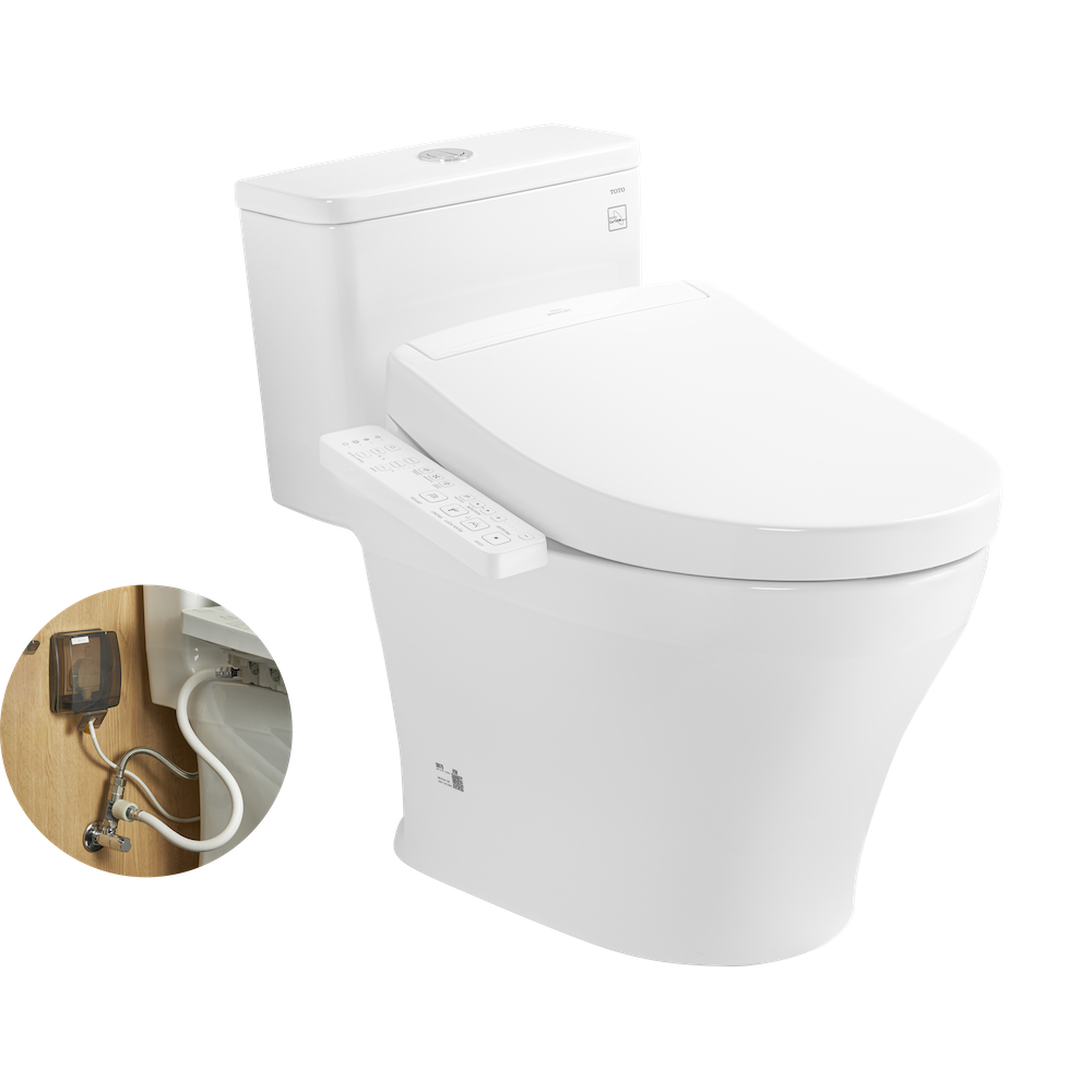Bồn Cầu Điện Tử TOTO MS857DW24#XW Nắp Rửa Washlet TCF33461GAA S2