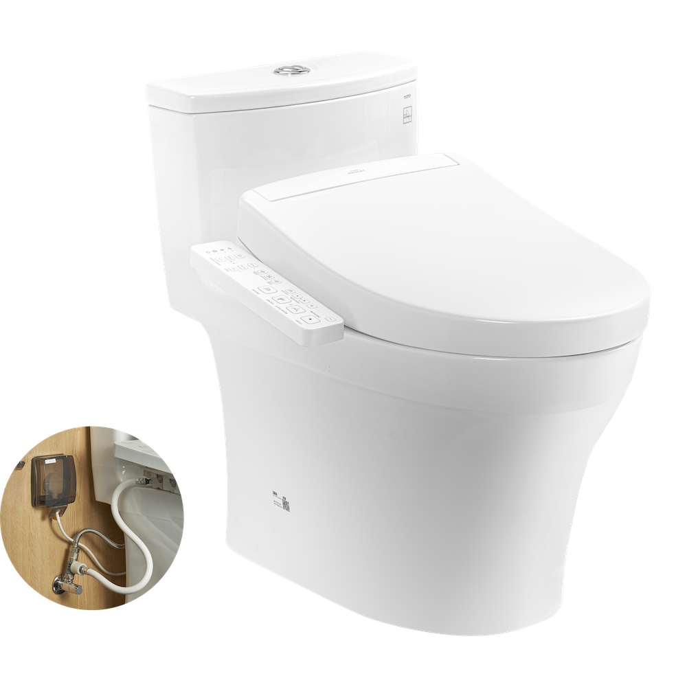Bồn Cầu Điện Tử TOTO MS885DW24#XW Nắp Rửa Washlet TCF33461GAA S2