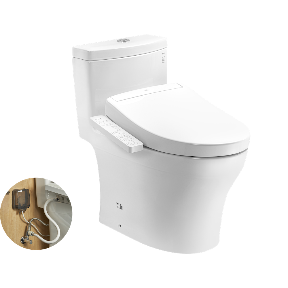 Bồn Cầu Điện Tử TOTO MS889DRW24#XW Washlet Nắp TCF33461GAA Dòng S2