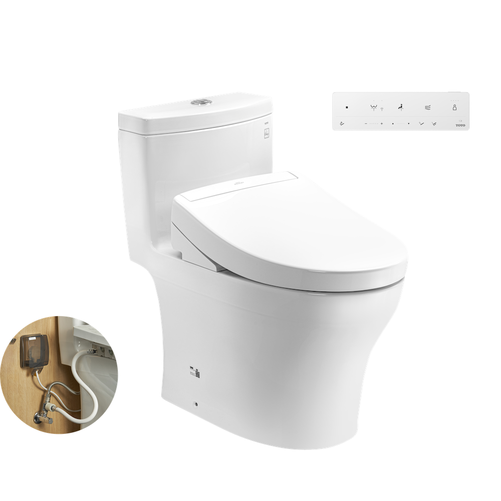 Bồn Cầu Điện Tử TOTO MS889DRW26#XW Washlet Nắp TCF23661GAA Dòng S1