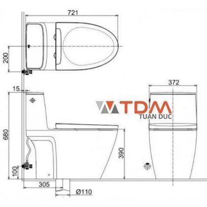 Bồn Cầu INAX ACT-902/CW-H17VN Nắp Điện Tử Xả Cảm Ứng
