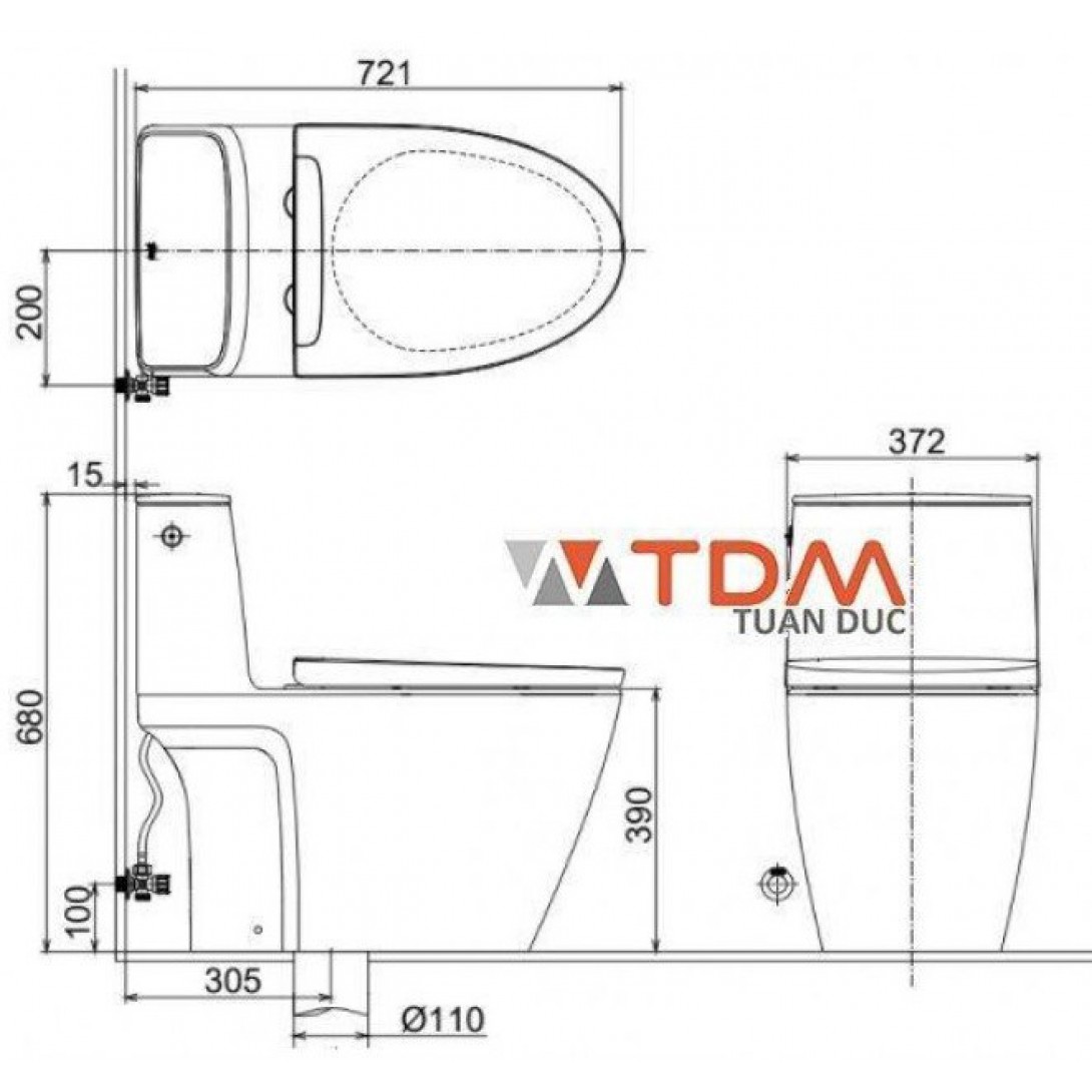 Bồn Cầu INAX ACT-902/CW-KA22AVN Nắp Điện Tử Xả Cảm Ứng