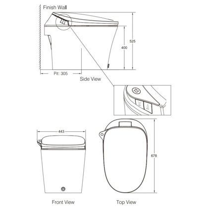 Bồn Cầu Moen HKSW1293C Thông Minh Walden