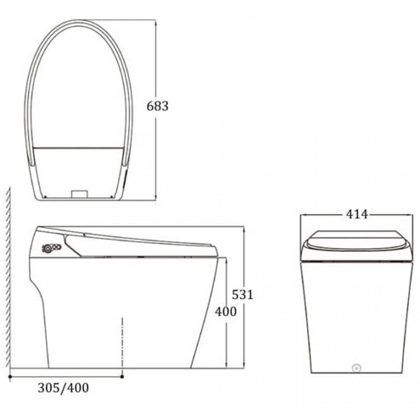 Bồn Cầu Moen SW1261C Thông Minh Monterey