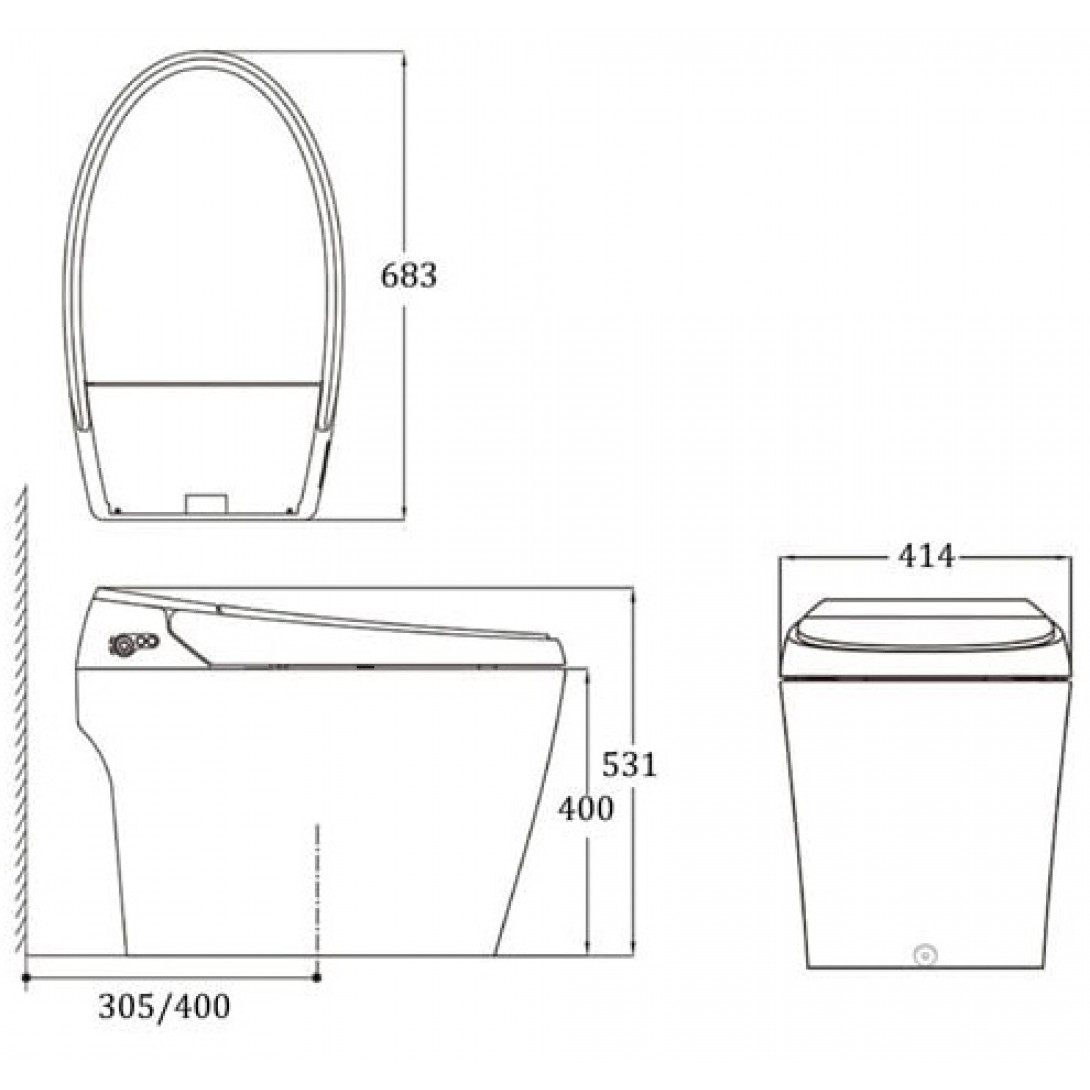 Bồn Cầu Moen SW1261C Thông Minh Monterey