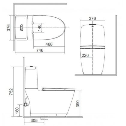 Bồn Cầu Nắp Điện Tử INAX AC-832/CW-H17VN