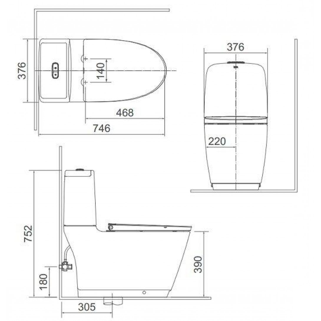 Bồn Cầu Nắp Điện Tử INAX AC-832/CW-H17VN