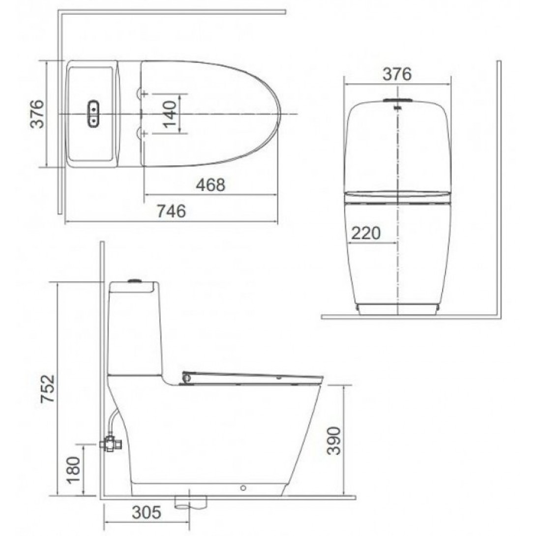 Bồn Cầu Nắp Điện Tử INAX AC-832/CW-H20VN