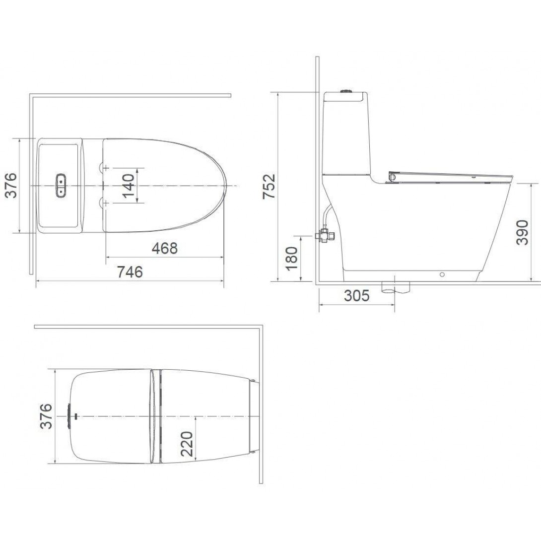 Bồn Cầu Nắp Điện Tử INAX AC-832/CW-KA22AVN
