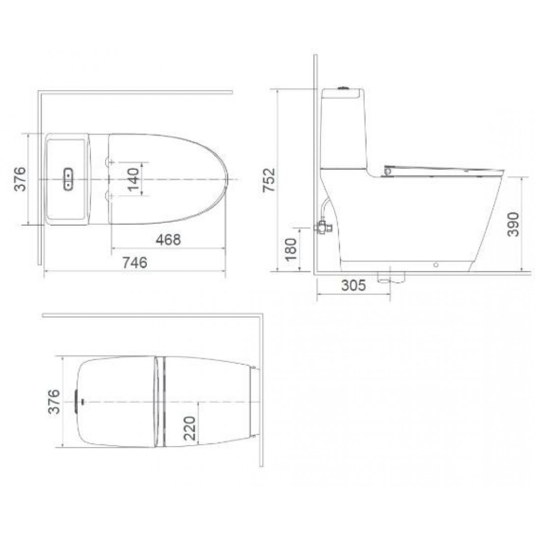Bồn Cầu Nắp Điện Tử INAX AC-842/CW-H20VN