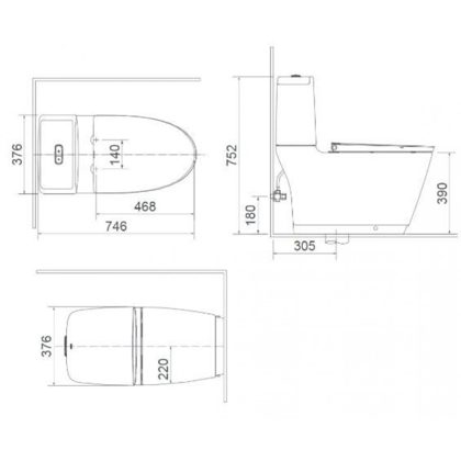 Bồn Cầu Nắp Điện Tử INAX AC-842/CW-KB22AVN