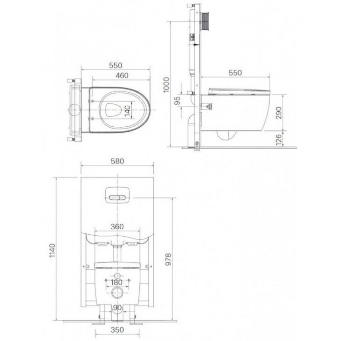 Bồn Cầu Nắp Điện Tử INAX AC-952/CW-KA22AVN Treo Tường