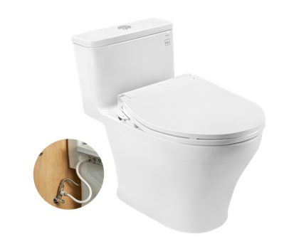 Bồn Cầu TOTO MS857DE6#XW Nắp Cơ Ecowasher TCW11S