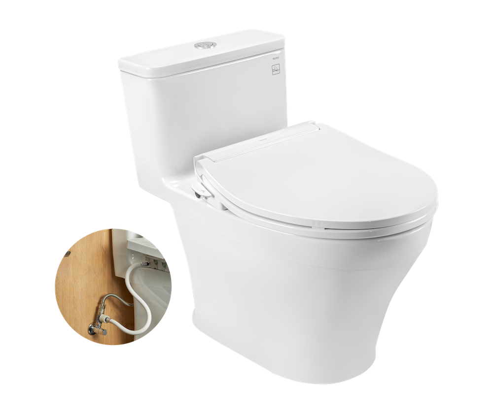 Bồn Cầu TOTO MS857DE6#XW Nắp Cơ Ecowasher TCW11S