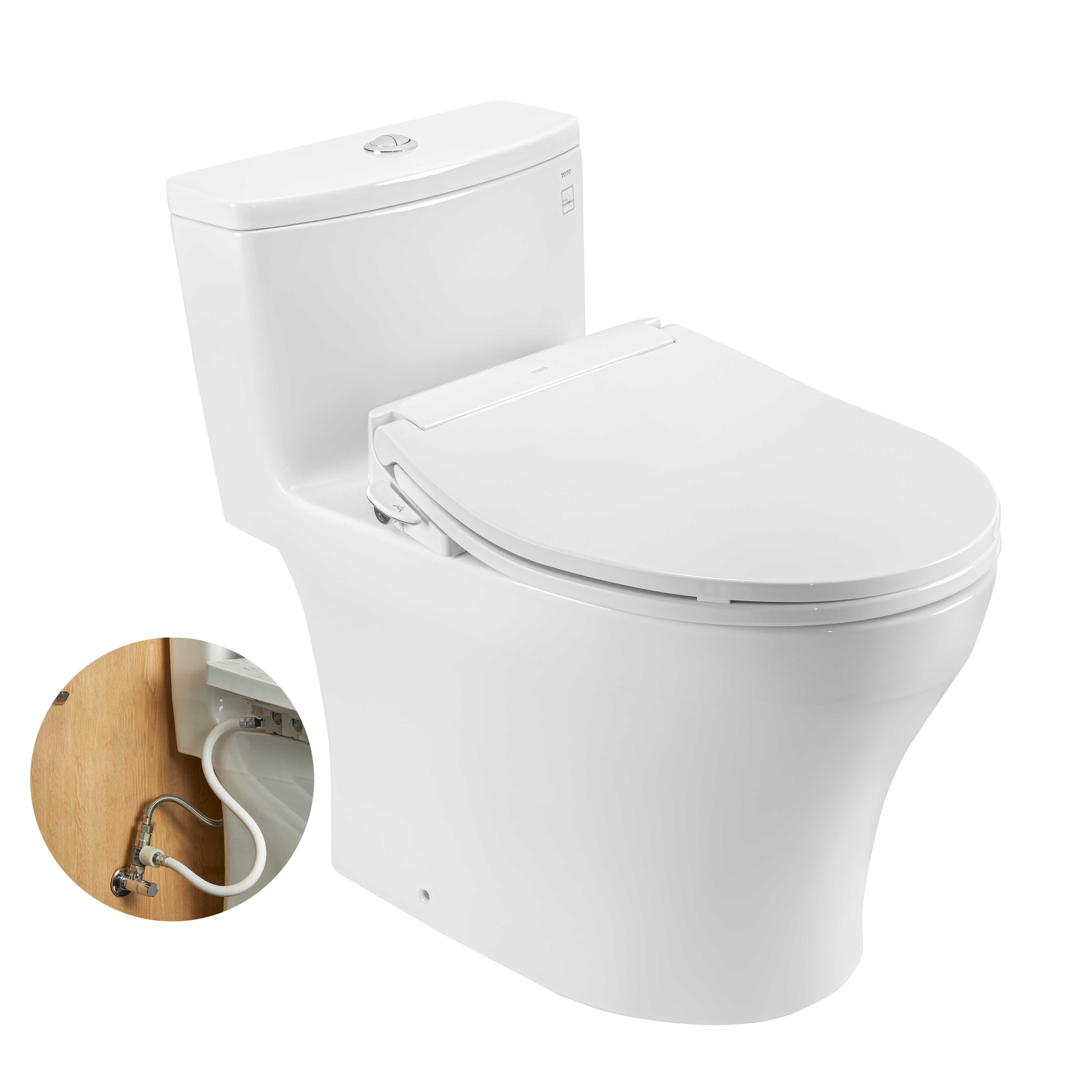 Bồn Cầu TOTO MS885DE6#XW Nắp Cơ Ecowasher TCW11S