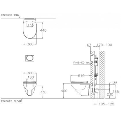 Bồn Cầu Treo Tường Cotto SC199(F) Avanti