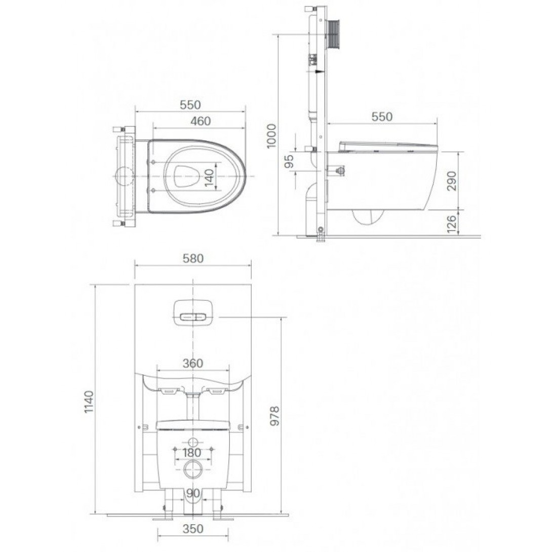 Bồn Cầu Treo Tường INAX AC-952/CW-KB22AVN Điện Tử